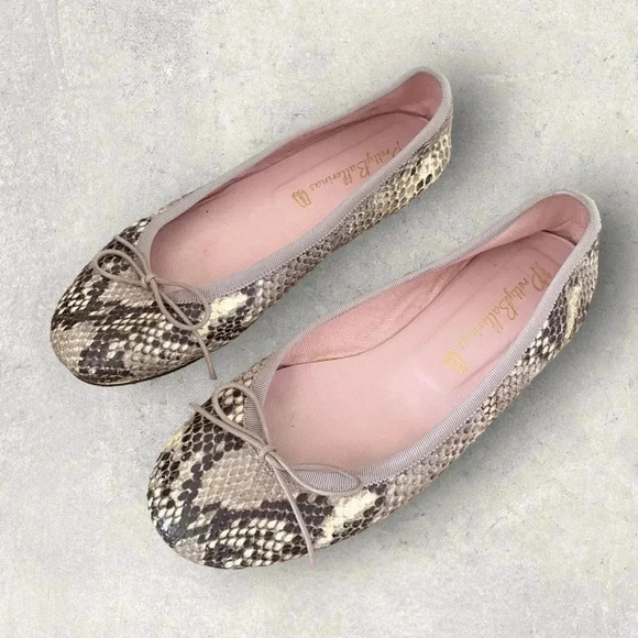 * PRETTY BALLERINAS* Flats Snake Print Sz 36 - Picture 5 of 10